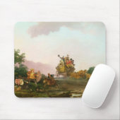 コーチの飲み騒ぐ人、c.1785-90 (キャンバスの油) マウスパッド (マウス)