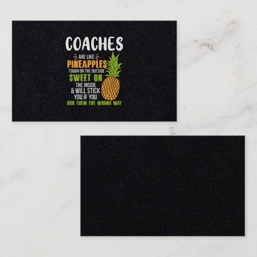 コーチはパイナップルのようです。 名刺 (正面/裏面)