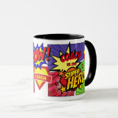 コーチは私のスーパーヒーローパーソナライズされた漫画ヒーロー マグカップ (正面右)