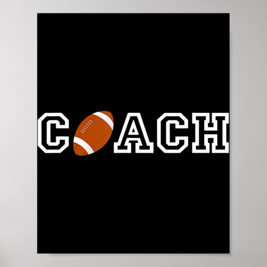 コーチへの感謝ギフトTサッカーコーチ ポスター (正面)