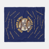 コーチへの野球シーズンのギフトの最も最高のな端 フリースブランケット (正面(横))