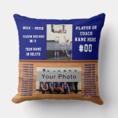 コーチまたはシニアナイトバスケットボールギフトアイディア、写真 クッション (正面)
