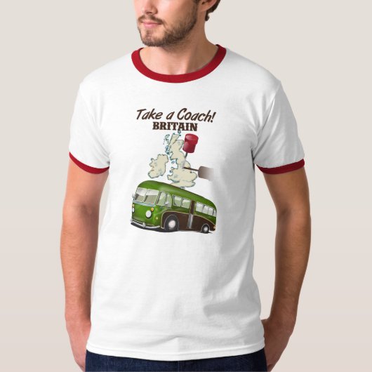 コーチイギリスヴィンテージ旅行ポスターを取る Tシャツ (正面)