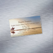 コーチイングリッシュウェスタンライディング先生インストラクター マグネット名刺 (インサイチュ)