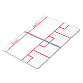 コーチインストラクションのレッスン用にコートのメモ帳を収縮 ノートパッド (アングル)