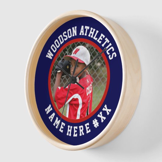 コーチカスタムまたは選手のためのスポーツチームのギフト 壁時計 (傾斜)