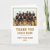 コーチカードチーム名の写真 サンキューカード (正面)