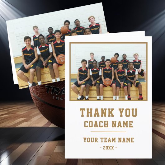 コーチカードチーム名の写真 サンキューカード