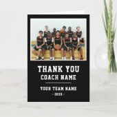コーチカードチーム名の写真 サンキューカード (正面)