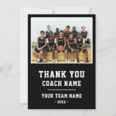 コーチカードチーム名の写真 サンキューカード (正面)