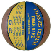 コーチギフトバスケットボールあなたの色， 8文字ボックス バスケットボール (縦)