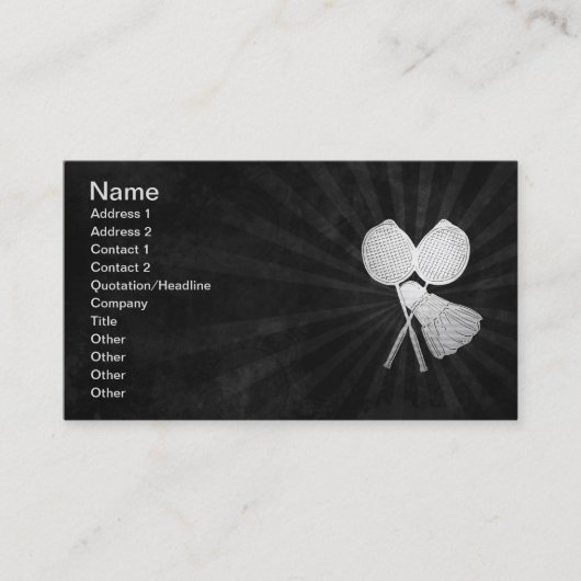 コーチクラブの選手のためのバドミントン名刺 名刺 (正面)