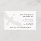 コーチコンサルタント抽象芸術ガチョウのフライトのロゴ 名刺 (裏面)