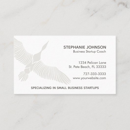 コーチコンサルタント抽象芸術ガチョウのフライトのロゴ 名刺 (裏面)