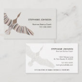 コーチコンサルタント抽象芸術ガチョウのフライトのロゴ 名刺 (正面/裏面)