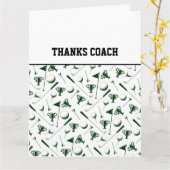 コーチゴ感謝していルフボールチームグリーンブラック カード (黄色い花)