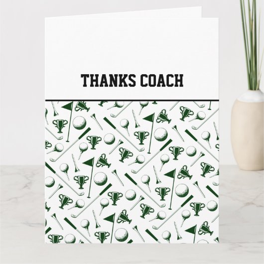コーチゴ感謝していルフボールチームグリーンブラック カード (正面)