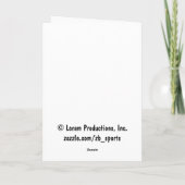 コーチサンキューカード、ラグビーベアグリーンと金ゴールド サンキューカード (裏面)