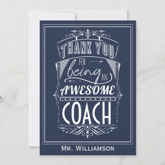 コーチサンキュー感謝フラット カード (正面)