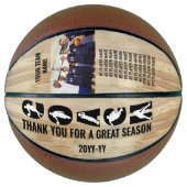 コーチシルエットチームプレーヤー名と写真 バスケットボール (正面)