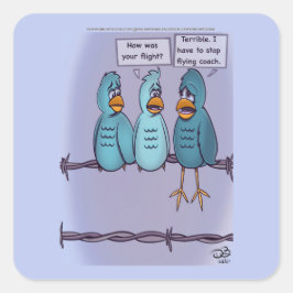 コーチスクエア飛んでいるステッカー スクエアシール