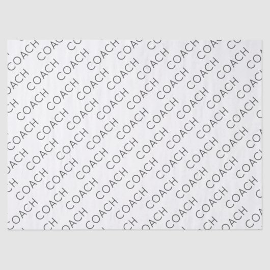 コーチスクールスポーツチームカラーモダンおもしろい 薄葉紙 (正面)