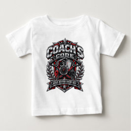 コーチズコード メタリック フィットネス エンブレム ロゴデザイン ベビーTシャツ