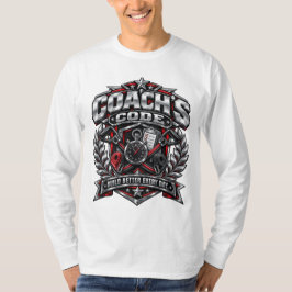コーチズコード メタリック フィットネス エンブレム ロゴデザイン Tシャツ