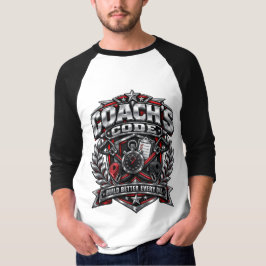 コーチズコード メタリック フィットネス エンブレム ロゴデザイン Tシャツ