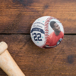 コーチチームパーソナライズされたの名簿と写真 野球ボール