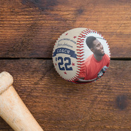 コーチチームパーソナライズされたの名簿と写真 野球ボール