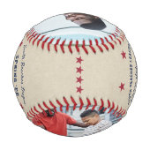コーチチームパーソナライズされたの名簿と写真 野球ボール (裏面)