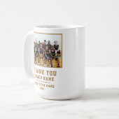 コーチチーム名の写真に感謝 コーヒーマグカップ (正面左)