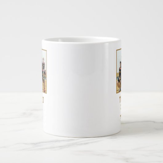 コーチチーム名の写真に感謝 ジャンボコーヒーマグカップ (正面)