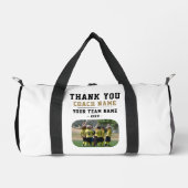 コーチチーム名の写真に感謝 ダッフルバッグ (正面)