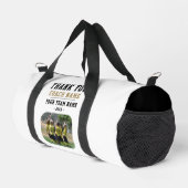 コーチチーム名の写真に感謝 ダッフルバッグ (右コーナー)