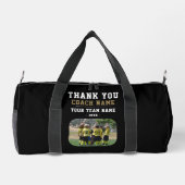 コーチチーム名の写真に感謝 ダッフルバッグ (裏面)