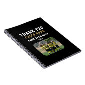 コーチチーム名の写真に感謝 ノートブック (右側)