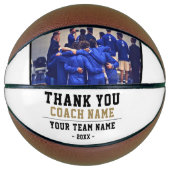 コーチチーム名の写真に感謝 バスケットボール (正面)