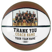 コーチチーム名の写真に感謝 バスケットボール (正面)
