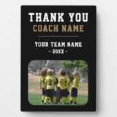 コーチチーム名の写真に感謝 フォトプラーク (正面)