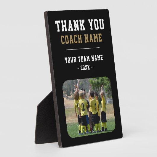 コーチチーム名の写真に感謝 フォトプラーク (側面)