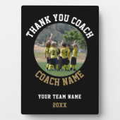 コーチチーム名の写真に感謝 フォトプラーク (正面)