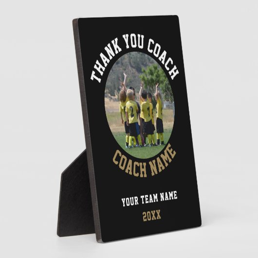 コーチチーム名の写真に感謝 フォトプラーク (側面)