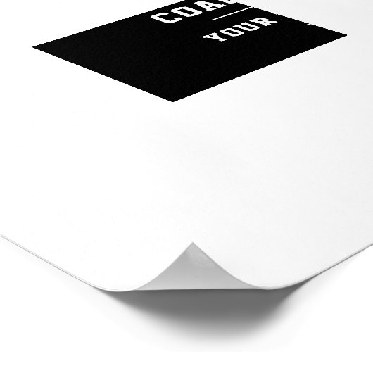 コーチチーム名の写真に感謝 ポスター (角)