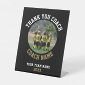 コーチチーム名の写真に感謝 台座サイン (正面)