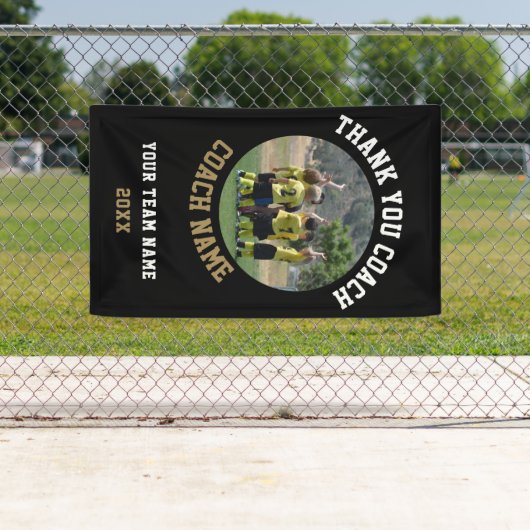 コーチチーム名の写真に感謝 横断幕 (インサイチュ)