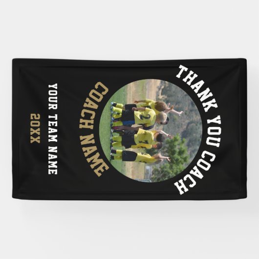 コーチチーム名の写真に感謝 横断幕 (横)