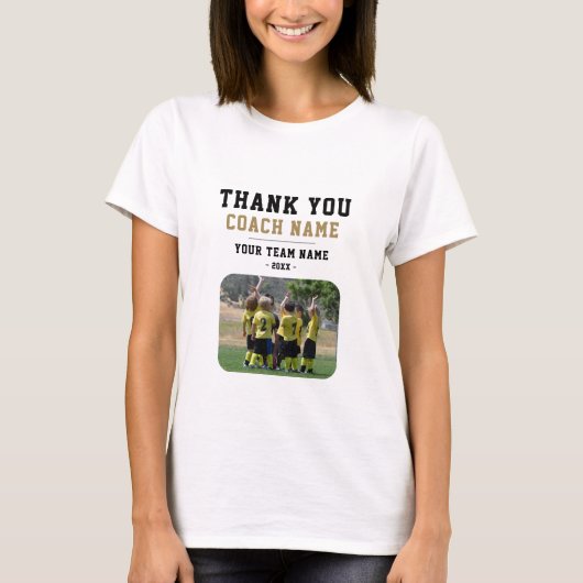 コーチチーム名フォトウーマンありがとう Tシャツ (正面)