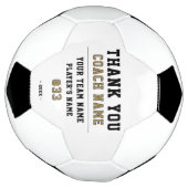 コーチチーム名番号に感謝 サッカーボール (回転)